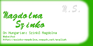 magdolna szinko business card